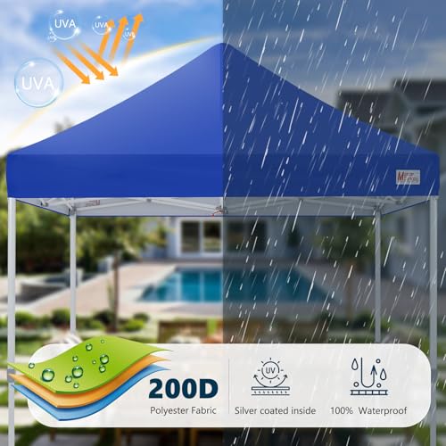 MASTERCANOPY Pop Up Canopy Tent Commercial Grade 10x10 Instant Shelter (Blue) - color: Blue, size: 10x10