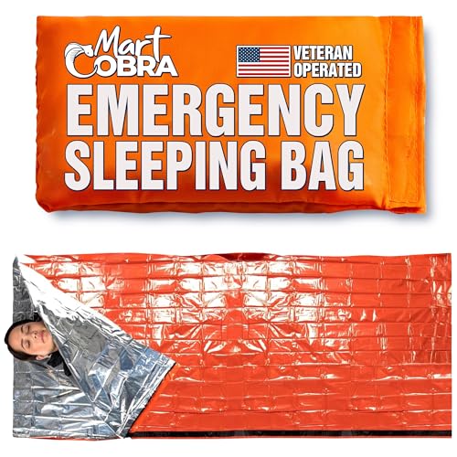 Emergency Sleeping Bag for Survival Gear and Supplies Life Bivy Sack Waterproof Mylar Emergency Blankets for Survival Kit Car Camping Gear Hiking Tac Bivvy Go Bags Supplies Sleep Sacks Shelter - size: [1 Pack]
