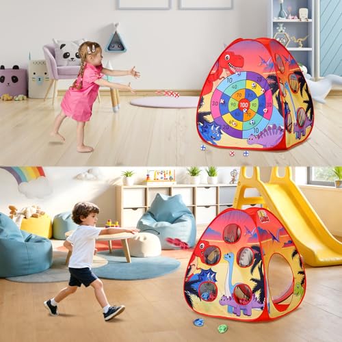 Bean Bag Toss Game Sets for Kids-3-in-1 Corn Hole Games for Kids,Kid Cornhole Game Set,Outside Backyard Outdoor Indoor Party Family Bean Bags Kid Tossing - color: Dinosaur-2