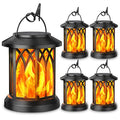 KOOPER 4 Pack Solar Lantern Outdoor Lights, Upgraded Flickering Flame Solar Lanterns Lights Outdoor Waterproof, Hanging Lantern Decorative, Solar Powered Lanterns for Yard Patio Path Tree Garden Decor - style: 4 Pack