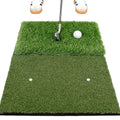 Premium Golf Hitting Mat, 10mm Foam Padding with Rubber Backing Golf Mat, Golf Practice Mat for Indoor and Outdoor Training - style: Large Dual-Turf Mat