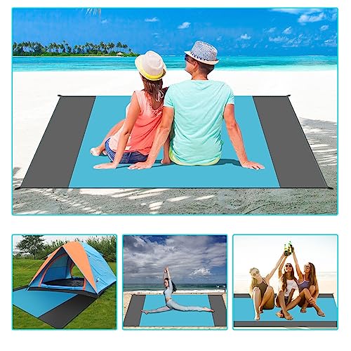 Waterproof Camping Tarp Lightweight Multifunctional Tent Footprint for Camping, Hiking Backpacking, Compact Tent Tarp Ground Sheet Mat for Ground or Under Tent（78.7" x 82.7" | Blue） - color: 78.7" X 82.7" | Blue