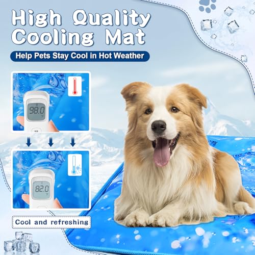 Dog Cooling Mat 2.0, Universal Pet Cooling Pad, Double-Sided Durable Water-Resistant, Portable and Easy to Clean, Suitable for All Pets, Keep Your Pet Cool Indoors and Outdoors (47.5" x 29.5") - size: X-large