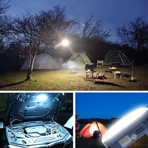 4 inch LED Camping Lights Rechargeable TeiNewBy 1500LM 10000mAh up to 120 Hours Running, 4 Light Modes, IP54 Waterproof,Magnetic Base for Hurricane Emergency, Outdoor, Hiking, Home and Car(30W) - size: 4inch-2pcs