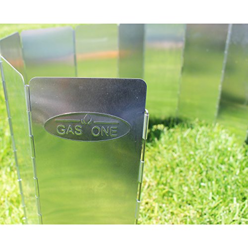 Gas One Aluminum 10 Plates Windscreen: For Use with Gas One Stove and Other Backpacking Stoves, Camping Stoves, Butane Stoves, Alcohol Stoves with Carrying Case