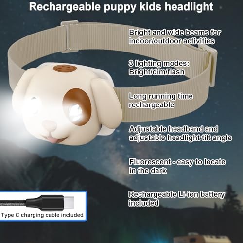 Kids Camping Essentials – LED Kids Lantern and Rechargeable Kids Headlamp Set | Multiple Purposes Kids Nightlight/Flashlight Toys –Holiday, Halloween N Birthday Gifts for Toddlers