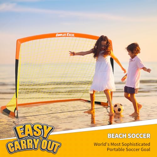 Dimples Excel Soccer Goals Kids Net for Backyard 7x5, 5x3.6, 4x3, 3x2.2 FT - style: 5‘x3.6' FT, 1 Pack