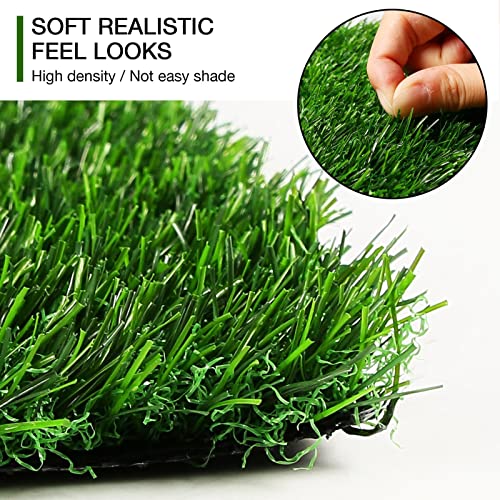 XLX TURF 12 Pack Artificial Grass Square Placemats for Golf Party Decorations - 12"x12" Fake Grass Mats for Crafts Football Table Centerpiece, Realistic Synthetic Pet Dog Turf Patch - size: 12"x12", Set of 12