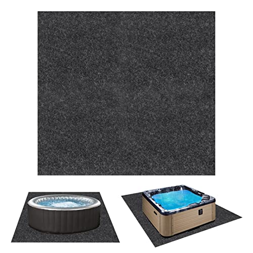 74" X 72" Hot Tub Mat, Inflatable Hot Tubs Floor Pad, Reusable Washable Spa Pool Ground Protection, Durable Hot Tub Flooring Protector, Anti-Slip Waterproof Backing, Suitable for Outdoor Indoor