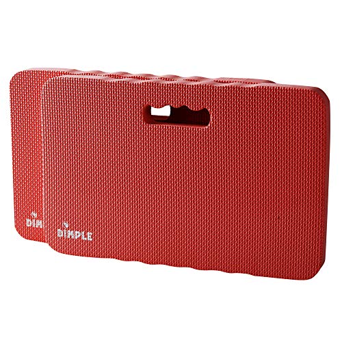 Dimple Kneeling Pad, High Density Thick Foam Comfort Kneeling Mats for Gardening, Yoga Exercise, Garden Cushions, Knee Pads - color: Red, size: 2 Pack