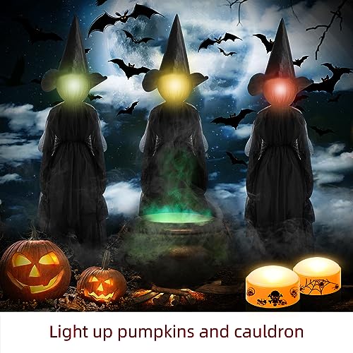 2 PCS Halloween LED Pumpkin Lights with Timer and Remote, Battery Operated Jack-O-Lantern Orange Light for Halloween Decor, Flameless Candles for Pumpkin Decoration - color: Orange Pumpkin Lights - 2 Pack
