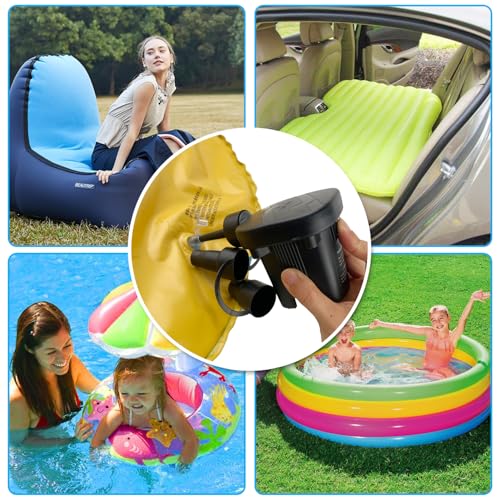 Newpol Inflatable Bed Pump, Electric Air Pump with Free Swimming Ring for Air Mattress Beds, Inflatable Swimming Pools, Swimming Rings - size: AC:110-120V Power Plug