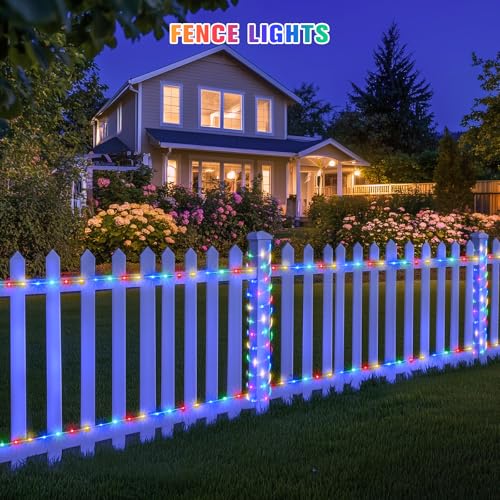 JMEXSUSS 2 * 200 LED Solar Rope Lights, 66ft IP 65 Waterproof Camping Light Outdoor, 8 Modes Trampoline Accessories Solar Trampoline Lights for Camp Ladder Slide Tent (Multicolor) - color: Multicolor, size: 2*200 LED