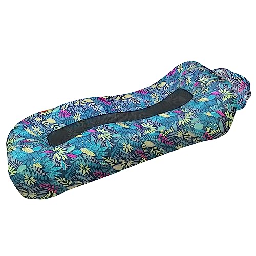 Inflatable Lounger, Ultralight Portable Ergonomic Beach Bed Air Sofa Couch Waterproof Anti-Air Leaking for Indoor Outdoor Hiking Camping Traveling, No Pump Required (Color E) - color: Color E