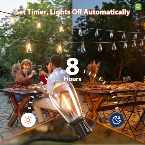 KYY 198FT(192+6) Solar String Lights Outdoor Waterproof with USB Charging & Remote, Dimmable & Timable, Solar Powered Patio Lights with LED Shatterproof Bulbs for Deck Backyard Porch Garden Camping - size: 192+6FT(60 Sockets)