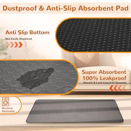 Chew-Proof Dog Bed Medium Size Dog Orthopedic Waterproof Pet Bed Memory Foam with Anti-Slip Mat Washable Dog Couch (Grey) - color: Grey, size: 36.0"l X 27.0"w X 6.7"th
