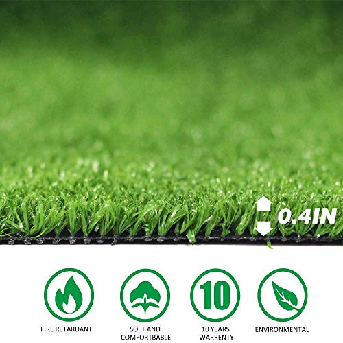 Artificial Grass Turf Lawn, 6Feet X 45Feet Realistic Indoor Outdoor Garden Balcony Decor Landscape Synthetic Fake Grass Pet Rug Carpet - size: 6' x 45'