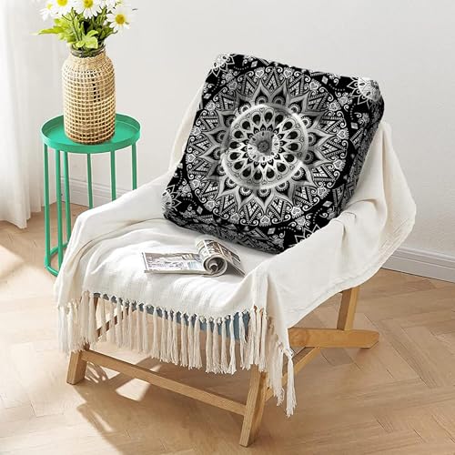 Mandala Meditation Cushion, Boho Meditation Mat, Meditation Pillows for Sitting on Floor, Cushions for Sitting in Home and Outdoor, Square Floor Pillow Cushion Seating for Yoga Accessories 22'' X 22'' - color: 09.mandala Meditation Cushion-1, size: 22x22