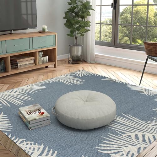 Covers & All Sunbrella Round Seat Cushion with Handle, Plush Outdoor Pillows and Chair Cushions for Home or Patio (24 x 5 Inch, Canvas Granite) - color: Canvas Granite, size: 24 x 5, style: Handle