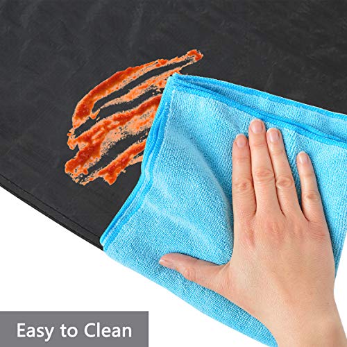 Alvantor Heavy Duty Tarp Waterproof 6'-10'-12'-15' Tarpaulin Ground Trailer with Rust Grommet Weather Resistant Cover Outdoor Camping 10 Mil Thick PE Floor Lightweight Mat - style: 10'x10'