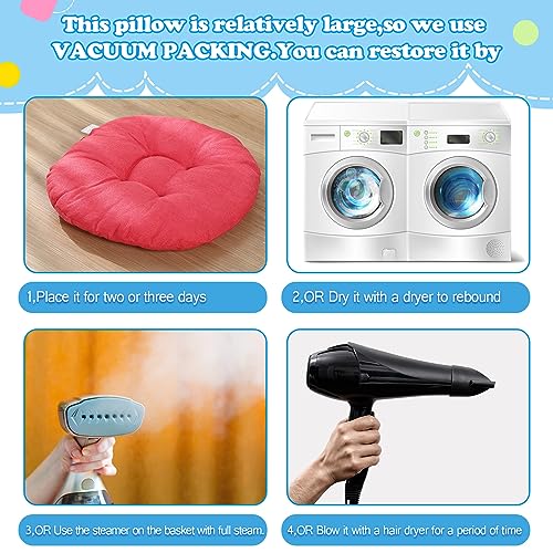 Fumete 8 Pcs 16 Inch Round Floor Cushions for Kids and Toddlers, Flexible Seating Classroom Furniture Floor Pillow for Home, Daycare, Preschool, Yoga and Meditation (Simple) - color: Simple
