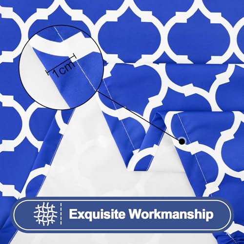 Smiry 2 Pack Rectangle Table Cloth 4 Foot, Waterproof Elastic Fitted Tablecloths, Windproof Washable Polyester Table Cover for Picnic, Camping, Outdoor (Blue, 30"x48") - color: Blue, size: 30"x48"