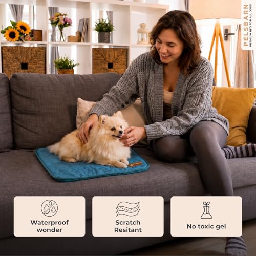Pelsbarn Dog Cooling Mat- Ice Silk Summer Comfort, Self Cooling, Non-Slip Dog Pad, Durable & Washable, Mat for Extra Small Dogs 15 x 19, Support Shelter Dogs with Every Purchase (Blue) - color: Light Blue, size: Extra Small