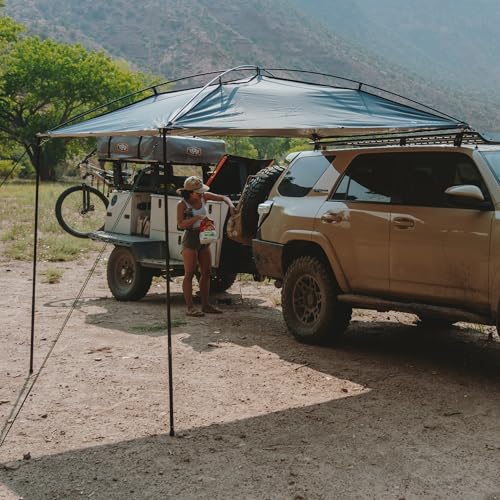 MoonShade Portable Vehicle Awning, Large 9' x 7' Lightweight Car Canopy for Trucks, SUVs, Vans, Campers & Outdoor Adventures (Shadow Blue) - color: Shadow Blue OG