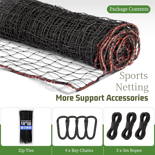 BaseGoal Baseball & Softball Backstop Nets, Heavy Duty Sports Practice Nets, Sports Netting Barrier,DIY Ball Net,Hitting Net for Baseball, Hockey, Soccer, LAX and More - size: 15x20ft
