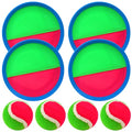 Toss and Catch Ball Set, Paddle Catch Ball and Toss Game for Kids, Great Beach Games/Backyard Games/Outdoor Games for Kids and Family - size: 4 Paddles, 4 Balls