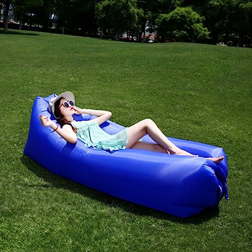 Inflatable Waterproof Outdoor Sofa Camping Bed Portable Airbed Couch (Blue)
