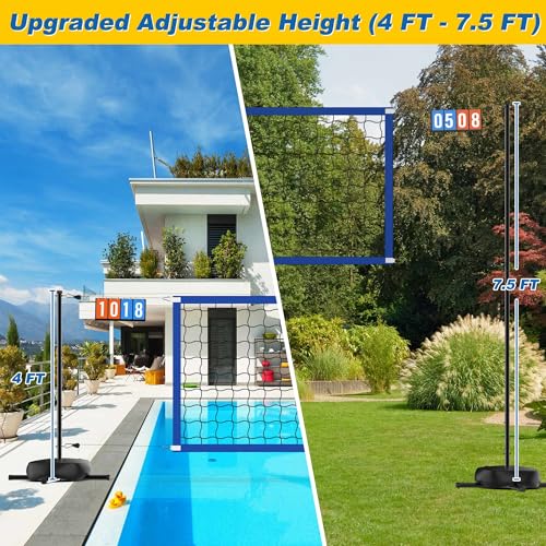 Upgraded Pool Volleyball Net with Scoreboard