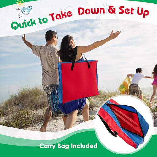 COSTWAY Giant 4-in-a-Row Game with Storage Carry Bag, Jumbo 4-to-Score Game with Chess, Quick Release Slider for Kids Adults, Indoor Outdoor Backyard, Free-Standing/Wall-mounting (Red&Green) - color: Red&green
