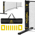 DULCE DOM Pickleball Net Portable Outdoor with Court Marking Kit, 22 FT Pickleball Nets USAPA Regulation Full Size, Pickle Ball Game Net System with Carrying Bag for Driveway Backyards