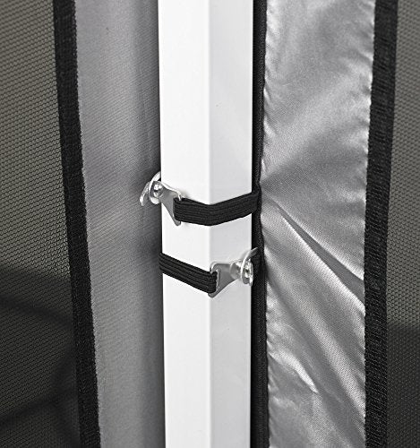E-Z UP Food Booth Sidewall Kit, Set of 4, Fits 10' x 10' Straight Leg Canopy (Canopy/Shelter NOT Included), Includes 2 Roll-Up Serving Windows, Commercial Grade Mesh, Black