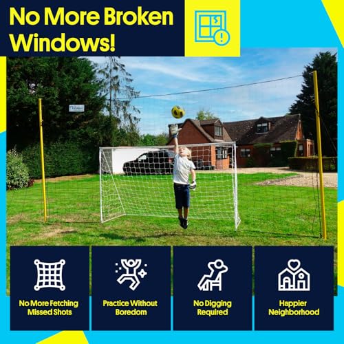 Open Goaaal 3-in-1 Soccer Training Rebounder - Soccer Goal for Volley, Passing, Training - Outdoor Sports, Backyard Games - size: Junior