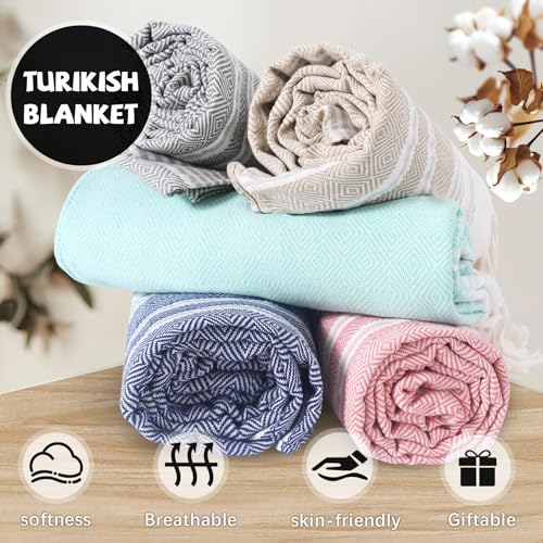 Giant Turkish Beach Towel Boho Beach Throw Blanket Anti Resistant Sand Free Quick Dry Lightweight Sandless Cloud Hawaii Honeymoon Travel Essentials Xl Big Huge Jumbo Women Summer Vacation Gift - color: Grey, size: Giant Large 82''x88''