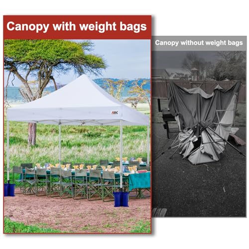 ABCCANOPY Canopy Weights 150 LBS Tent Sand Bags,4-Pack Blue (Without Sand) - color: Blue, size: 150 Lbs