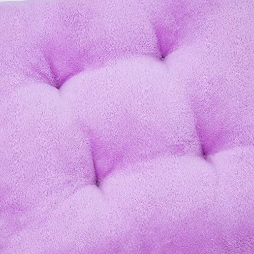 WONDER MIRACLE 4 Pack Seat Cushion/Chair Cushion Pads for Dining Chairs, Office Chair, Car, Floor, Outdoor, Patio，Machine Wash & Dryer Friendly (F&F 16"×16", Lavender) - color: Lavender, style: F&F 16"×16"