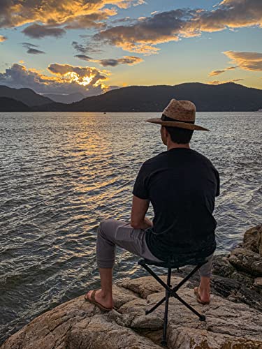 Hillsound BTR Stool for Ultralight Backpacking & Hiking, Lightweight Camping Chairs, Compact Portable Outdoor Seat, Hunting Adventures, Durable Tripod Design, Made in Korea - color: Black, size: 17"