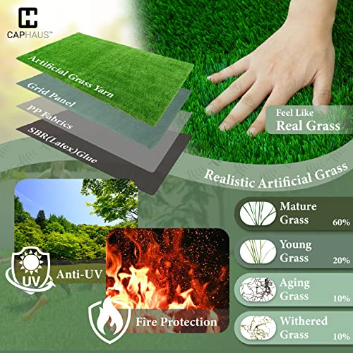 CAPHAUS 36 X 60 Inches Artificial Turf Grass Indoor/Outdoor, Faux Grass Decor, Grass Pad Mat for Pet Dogs, Potty Training with Drainage, Realistic Fake Grass Rugs for Garden, Lawn, Patio, Balcony - size: 15 SQ.FT