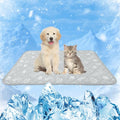 MH MYLUNE HOME Dog/Cat Cooling Mat, Cool-Chill Cooling Fiber & Endothermic Color Changing Pet Mat, 20'x30', Foldable & Washable, Non-Toxic Summer Pet Blanket, Light Gray - size: Medium: 20"x30"