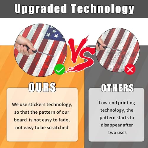 Cornhole Board Set 4x2 Regulation Size Cornhole Set with Carrying Bags & 8 Bean Bags Corn Hole Boards Bean Toss Game for Adults Family Outdoor Lawn Outside Backyard Games - color: American Flag, size: 4*2FT