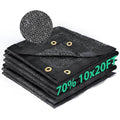 Kesfitt 70% Shade Cloth 10x20 ft, Breathable HDPE Mesh Sun Shade Tarp for Garden & Greenhouse, UV Resistant Outdoor Shade Fabric with Copper Grommets for Plants, Patio, Yard - size: 10ftx20ft, style: 70% Shading Rate