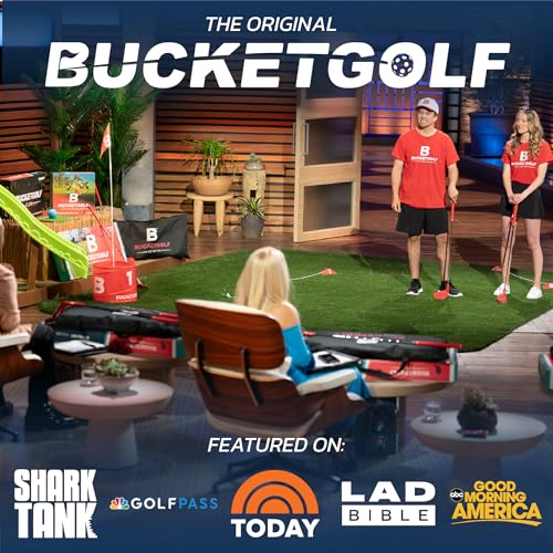 bucketgolf Game 6 Hole Bundle with Clubs - The Best Backyard Golf Game for All Ages and Levels Adults, Kids, Families, Schools, Yards, Parks, Beaches, Vacation. (4 Clubs (3 RH + 1 LH)) - size: 4 Clubs (3 RH + 1 LH)