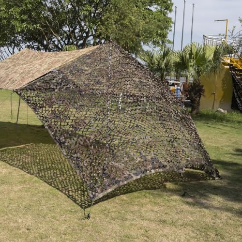 HYOUT Camo Netting Camouflage Net Bulk Roll for Hunting Blinds Ghillie Sunshade, Camping, Military Party Decoration - color: Us Woodland, size: 10x10ft(3M*3M)