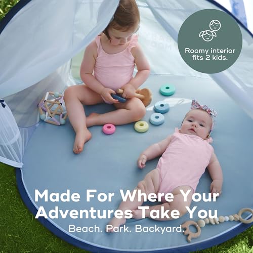 Babymoov Baby Anti UV Tent, Sun Protection UPF 50+, Pop Up Play Tent and Sun Shade, Marine (Summer 2025 Edition) - style: Marine Tent