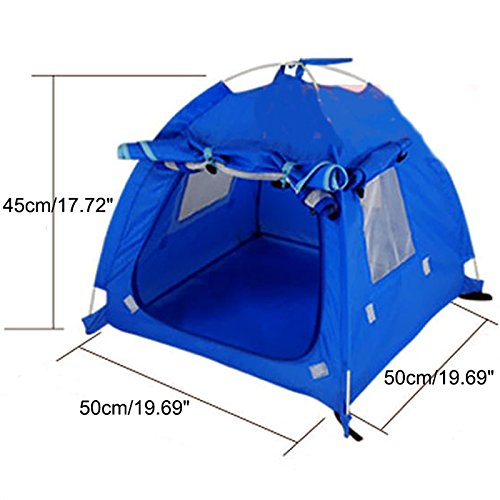 Breathable Washable Pet Puppy Kennel Dog Cat Folding Indoor Outdoor House Bed Tent (Rose Red,M)