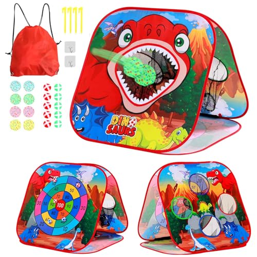 Bean Bag Toss Game Sets for Kids-3-in-1 Corn Hole Games for Kids,Kid Cornhole Game Set,Outside Backyard Outdoor Indoor Party Family Bean Bags Kid Tossing - color: Dinosaurs