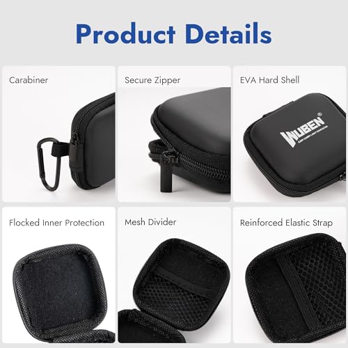 WUBEN G5 Flashlight Holster, EDC Mini Flashlight Pouch 75 * 75 * 30mm, Portable Storage Carry Case with Carabiner Clip for Outdoor Camping Hiking (Flashlight Not Included) - color: Black(G5 Box)